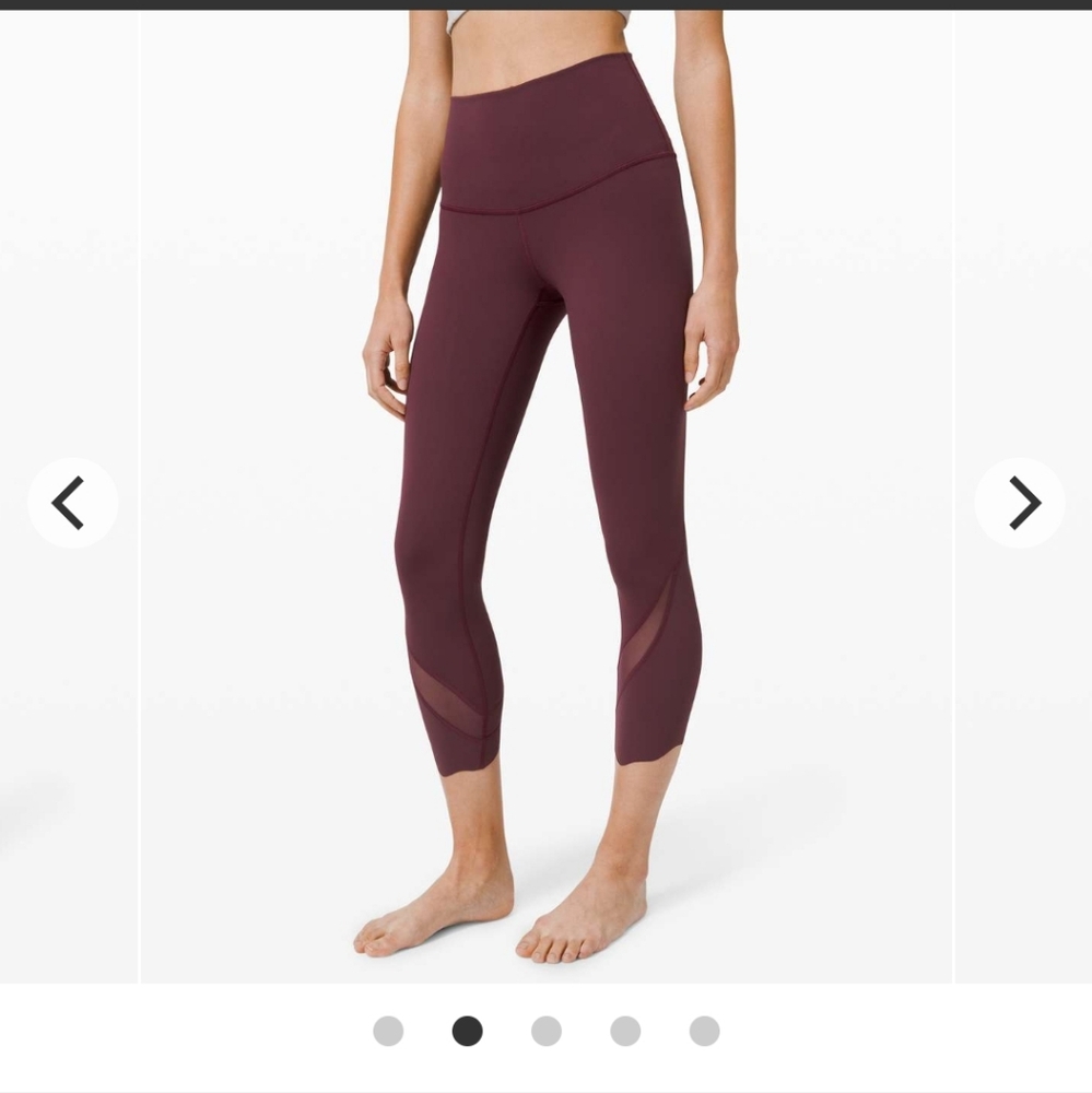 Lululemon Wunder Under Crop High-Rise *Roll Down Scallop Full-On Luxtreme